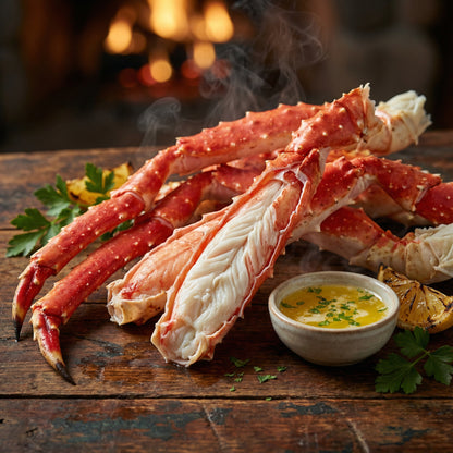 Captain’s Catch: Meaty & Sweet Cooked Crab Legs – 3 lb Family Bag