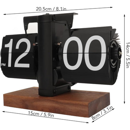 Retro Flip-Style Desktop Clock, Automatic Flip-Style Desktop Clock, Classic Mechanical Digital Display, Battery Powered, 12-Hour Format Modern Digital Mechanical Retro Flip-Style Clock