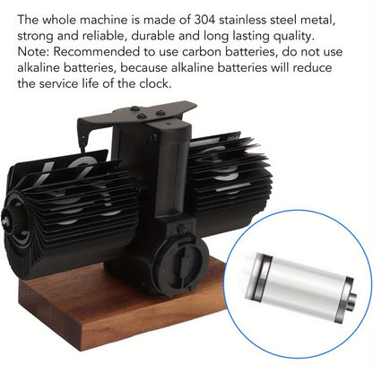 Retro Flip-Style Desktop Clock, Automatic Flip-Style Desktop Clock, Classic Mechanical Digital Display, Battery Powered, 12-Hour Format Modern Digital Mechanical Retro Flip-Style Clock