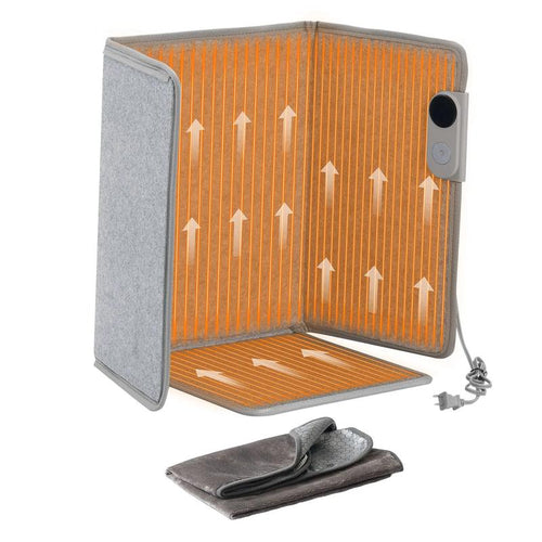 Under Desk Space Heater,Foldble Foot Warmer Portable for Home&Office,Timer & Secure,Quiet for Legs,Ankles,Touch&Remote Control Personal Electric Wall Foot Warming Pad,Over-Heat Protection