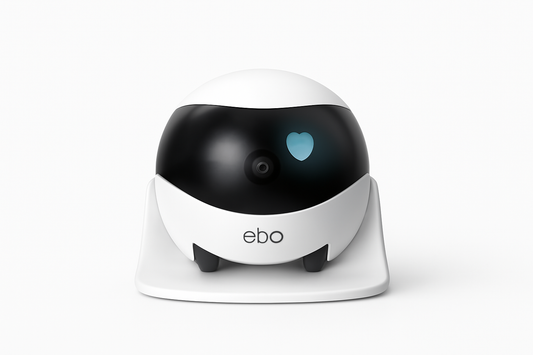 Mobile surveillance robot camera, smart home companion, for business trips, children, cat lovers, and the elderly.