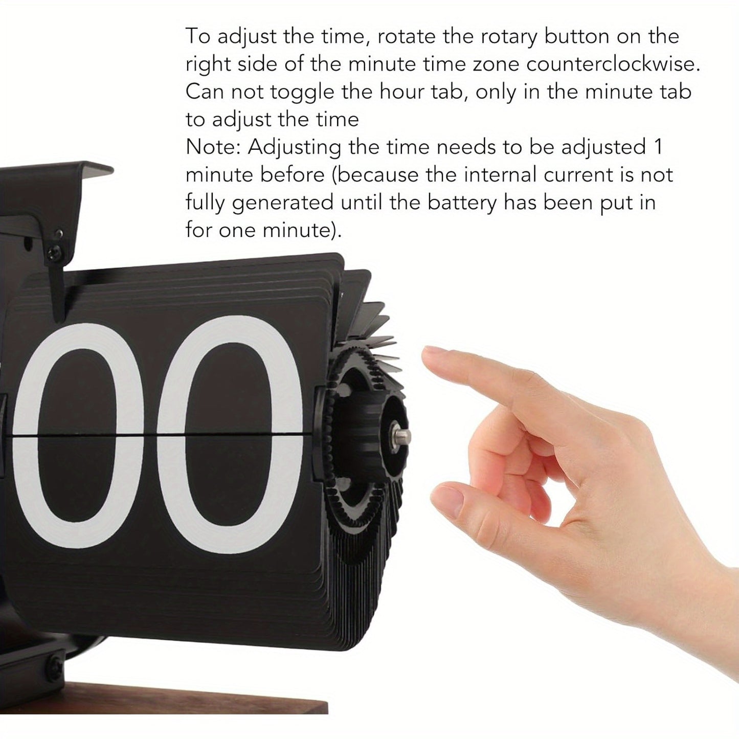 Retro Flip-Style Desktop Clock, Automatic Flip-Style Desktop Clock, Classic Mechanical Digital Display, Battery Powered, 12-Hour Format Modern Digital Mechanical Retro Flip-Style Clock