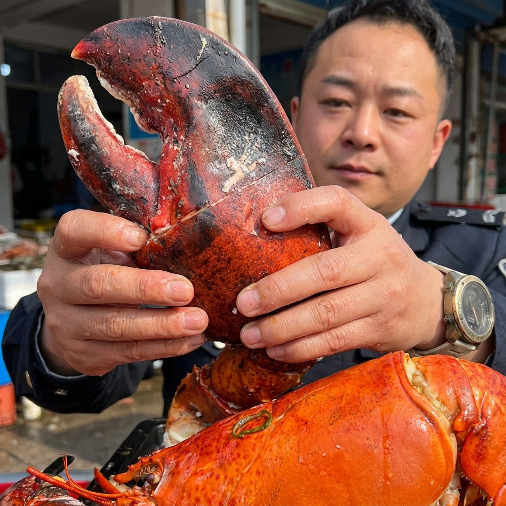 Whole Cooked Boston Lobster | 8 lb Giant Atlantic Lobster | Fully Cooked & Flash Frozen