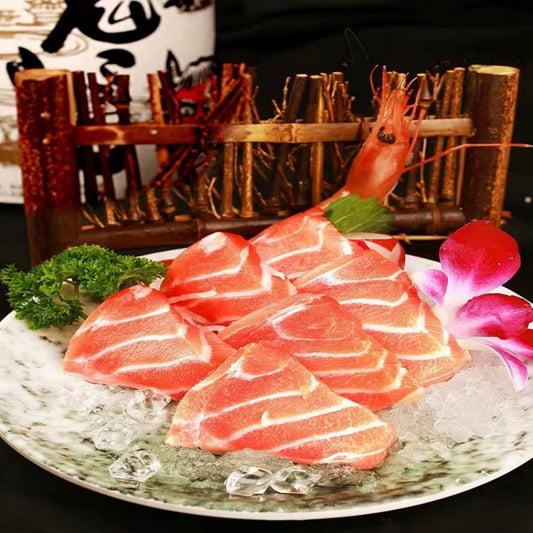 Sashimi-Grade Salmon Slices – 20 lb Bulk Foodservice Pack