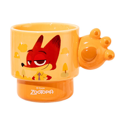 Zootopia Limited Edition Ceramic Mug Gift Set (4-Pack · Cute Paw Handle Design)
