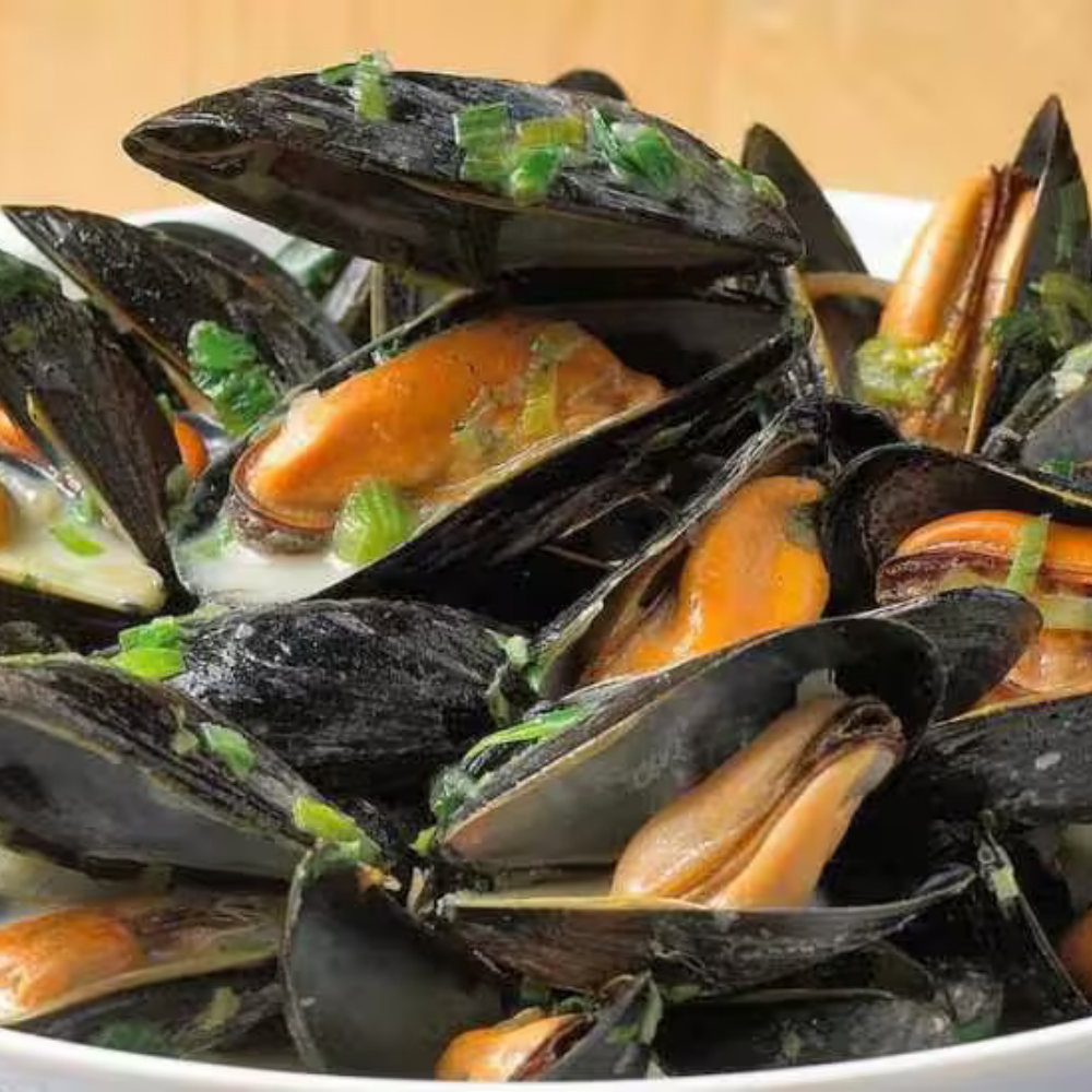 Premium Half Shell Mussels – Raw Frozen Foodservice Ingredient